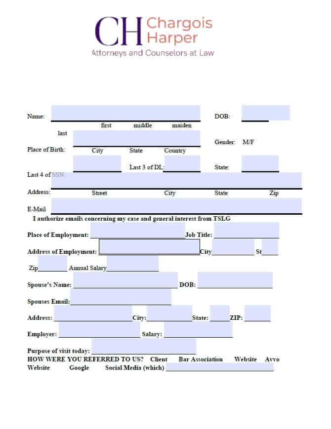 Family Intake Form